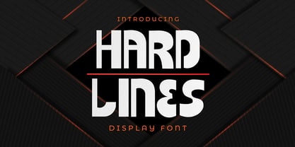 Hard Lines Display Font Font Poster 1