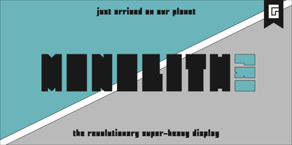 Monolith Pro Font Poster 1