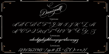 Danizatti script Font Poster 8