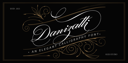 Danizatti script Font Poster 1