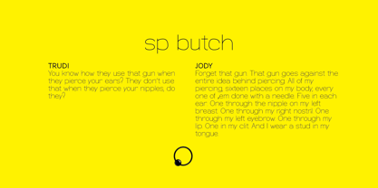 SP Butch Font Poster 4