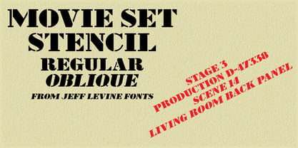 Movie Set Stencil JNL Font Poster 1