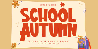 Autumn School Font Poster 1