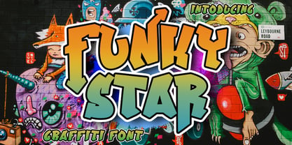 Funky Star Font Poster 1
