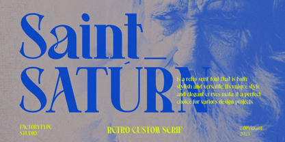 Saint Saturn Font Poster 1