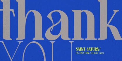 Saint Saturn Font Poster 12