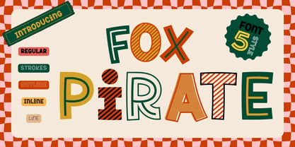 Fox Pirate Line Font Poster 1