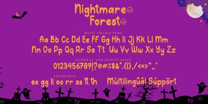 Nightmare Forest Font Poster 9