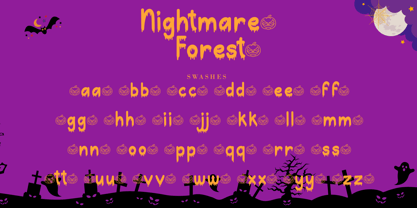 Nightmare Forest Font Poster 10