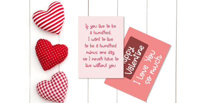 Valentine Heart Font Poster 4