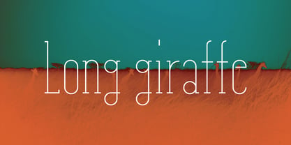 Long giraffe Font Poster 1