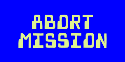 Abort Mission Font Poster 1
