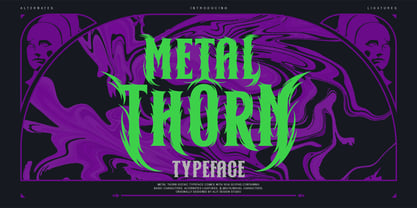 Metal Thorn Font Poster 1
