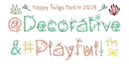 Happy Twigs Font Poster 7