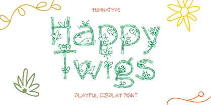 Happy Twigs Font Poster 1