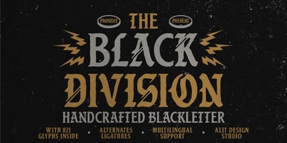 Black Division Font Poster 1