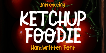 Ketchup Foodie Font Poster 1