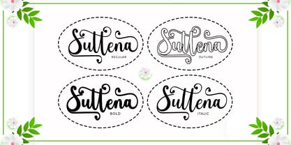 Suttena Script Font Poster 5