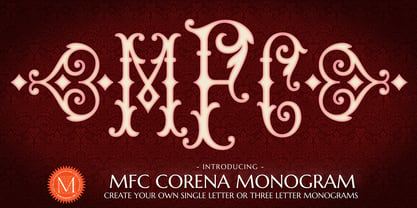 MFC Corena Monogram Font Poster 1