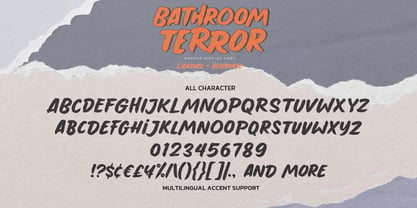 Bathroom Terror Font Poster 6