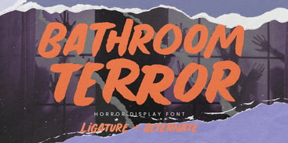 Bathroom Terror Font Poster 1
