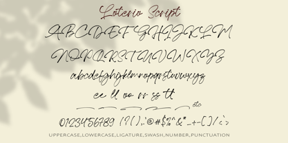 Loterio Script Font Poster 7