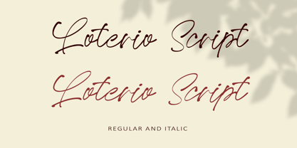 Loterio Script Font Poster 4