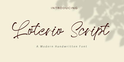 Loterio Script Font Poster 1
