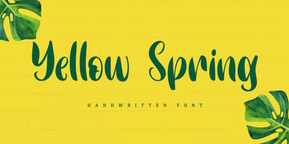 Yellow Spring Font Poster 1