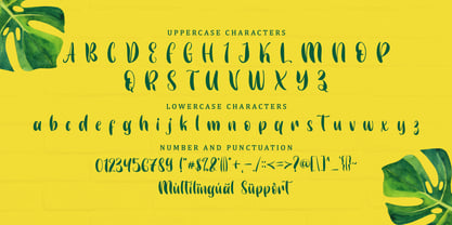 Yellow Spring Font Poster 7