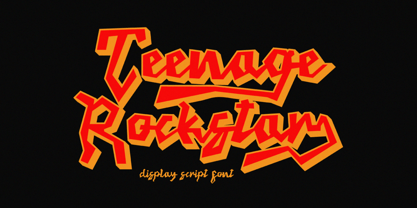 Teenage Rockstar Font Poster 1