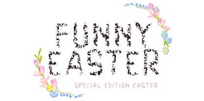 Funny Easter Font Poster 1