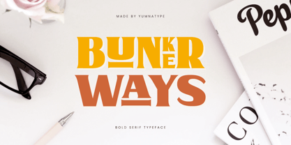 Bunker Ways Font Poster 1