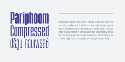 Pariphoom Compressed Font Poster 2
