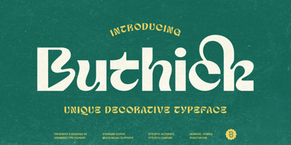 Buthick Font Poster 1