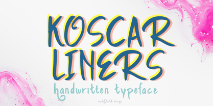 Koscar Liners Font Poster 1