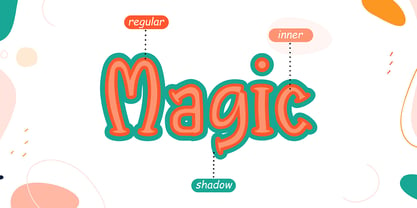 Magic Bounce 3d Font Poster 3