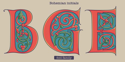Bohemian Initials Font Poster 1