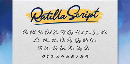 Ratilla Script Font Poster 2