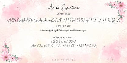 Anisa Signature Font Poster 8