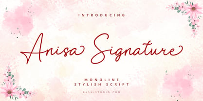 Anisa Signature Font Poster 1