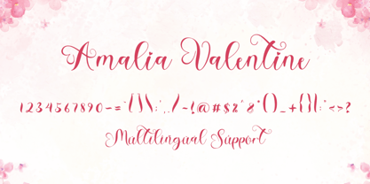 Amalia Valentine Font Poster 6