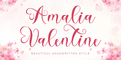 Amalia Valentine Font Poster 1