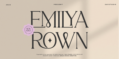 Emilya Rown Font Poster 1