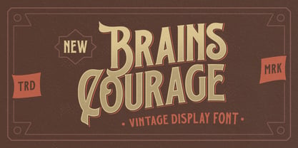 Brains Courage Font Poster 1