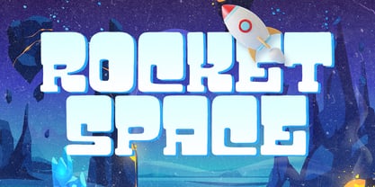 Rocket Space Font Poster 1