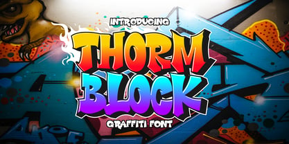 Thorm Block Graffiti Font Poster 1