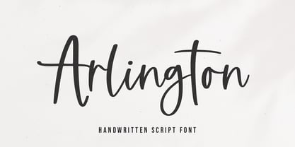 Arlington Script Font Poster 1