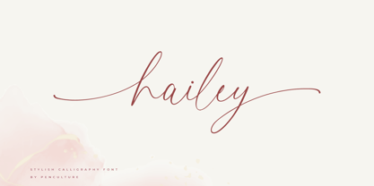 Hailey Calligraphy Font Poster 1