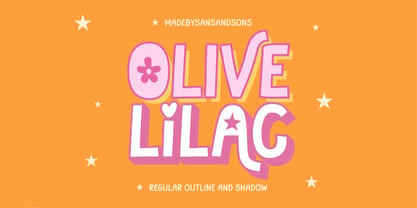 Olive Lilac Font Poster 1